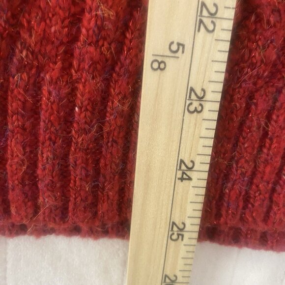 Alfred Dunner Red Cable Knit Sweater Womens L Pullover Soft Stretch Casual Layer - Picture 9 of 10